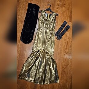 Chasing Fireflies Gold Movie Star costume - like new!